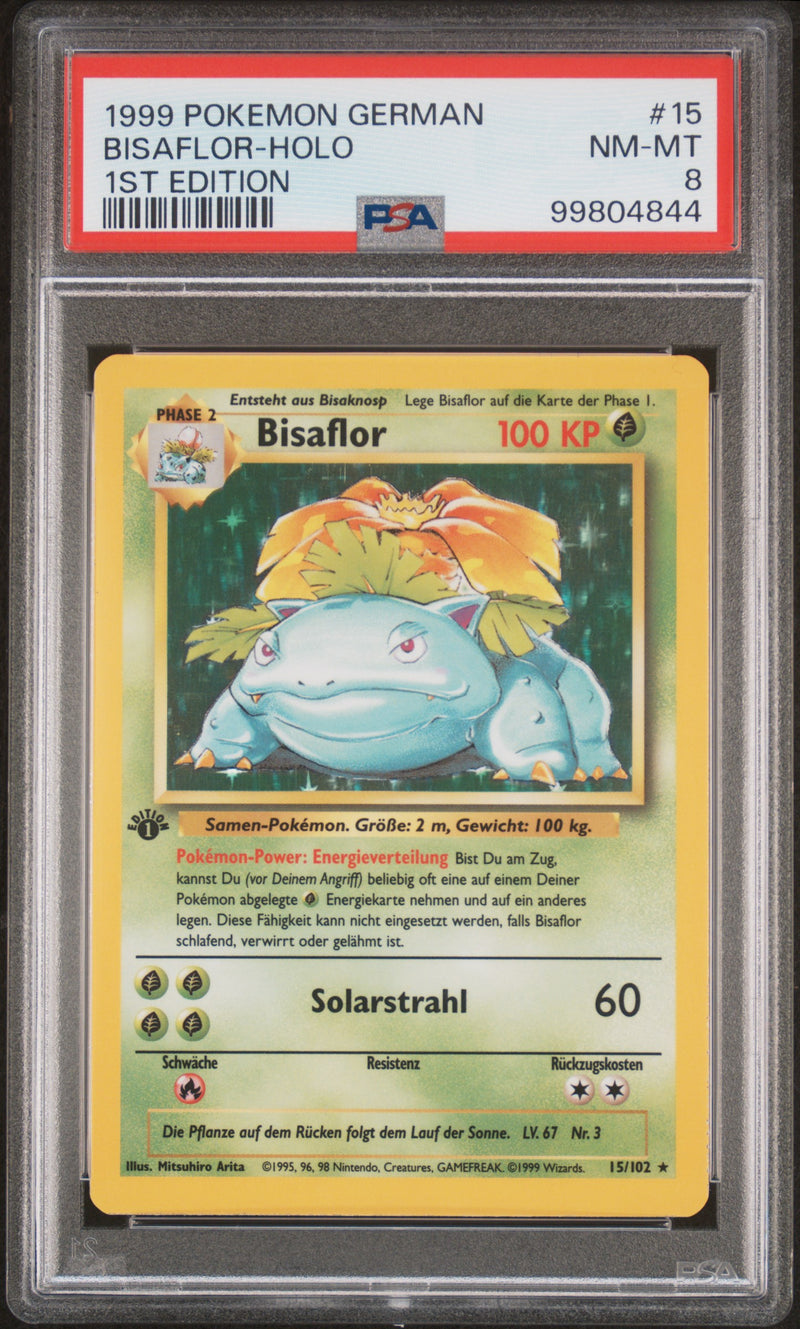Venusaur 15/102 Base Set 1st Edition German PSA 8 99804844