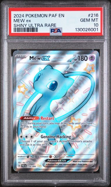 Mew ex 216/091 Paldean Fates PSA 10 130026001