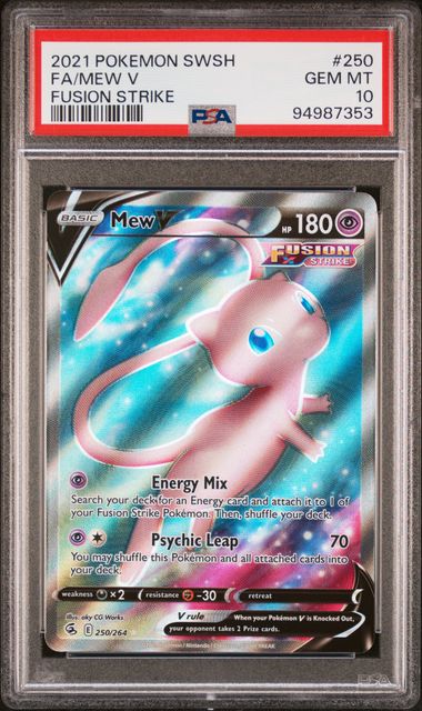 Mew V 250/264 Sword & Shield: Fusion Strike PSA 10 94987353