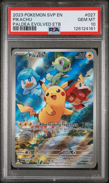 Pikachu 027 Scarlet & Violet Black Star Promo PSA 10 126124161