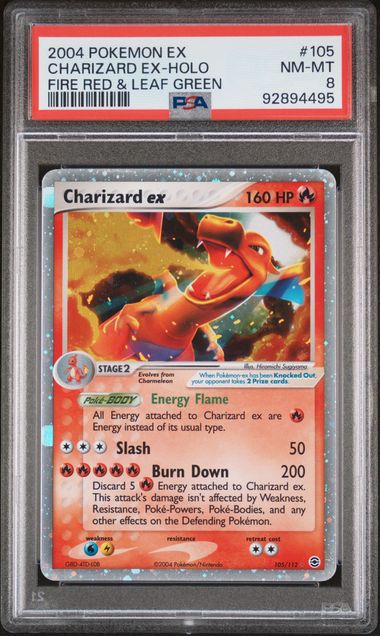 Charizard ex - Holo 105/112 Fire Red & Leaf Green PSA 8 92894495