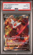 Rotom V 177/196 Lost Origin PSA 10 92883366