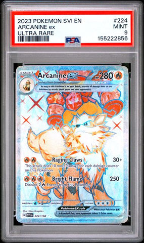 Arcanine ex 224/198 Scarlet & Violet Base Set PSA 9 155222856