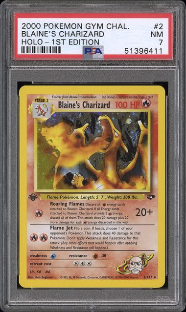 Blaine's Charizard 2/132 Gym Challenge 1st Edition PSA 7 51396411