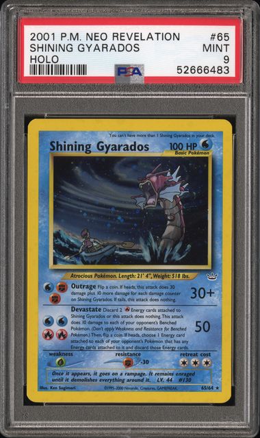 Shining Gyarados 65/64 Neo Revelation Secret Rare Holo PSA 9 52666483