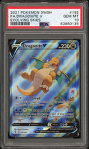 Dragonite V 192/203 Alt Art Secret Rare Evolving Skies PSA 10 63860135