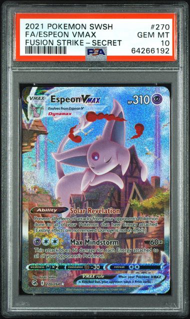 Espeon VMAX 270/264 Fusion Strike PSA 10 64266192