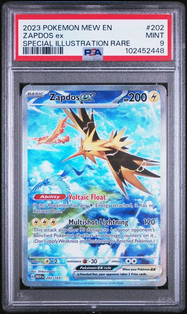 Zapdos ex 202/165 Scarlet & Violet: 151 PSA 9 102452448