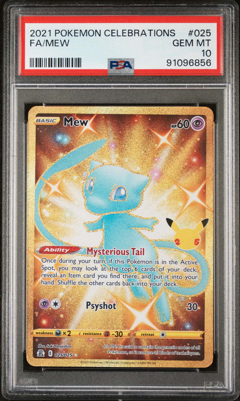 Mew 025/025 Celebrations PSA 10 91096856