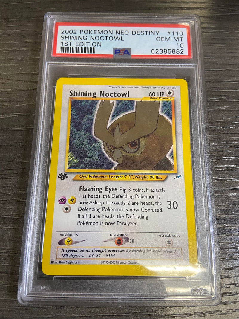 Shining Noctowl 110/102 1st Edition Neo Destiny PSA 10