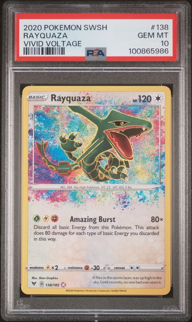 Rayquaza 138/185 Vivid Voltage PSA 10 100865986