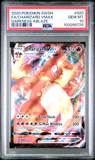 Charizard VMAX 020/189 Darkness Ablaze PSA 10 103268725