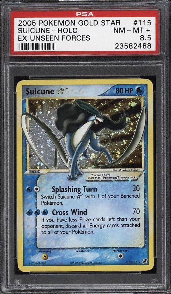 Suicune Star 115/118 EX Unseen Forces PSA 8.5 23582488