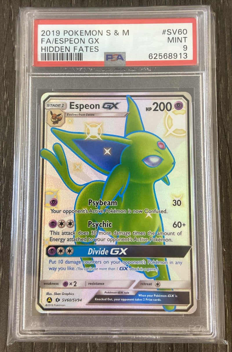 Espeon GX SV60/SV94 Hidden Fates PSA 9 62568913