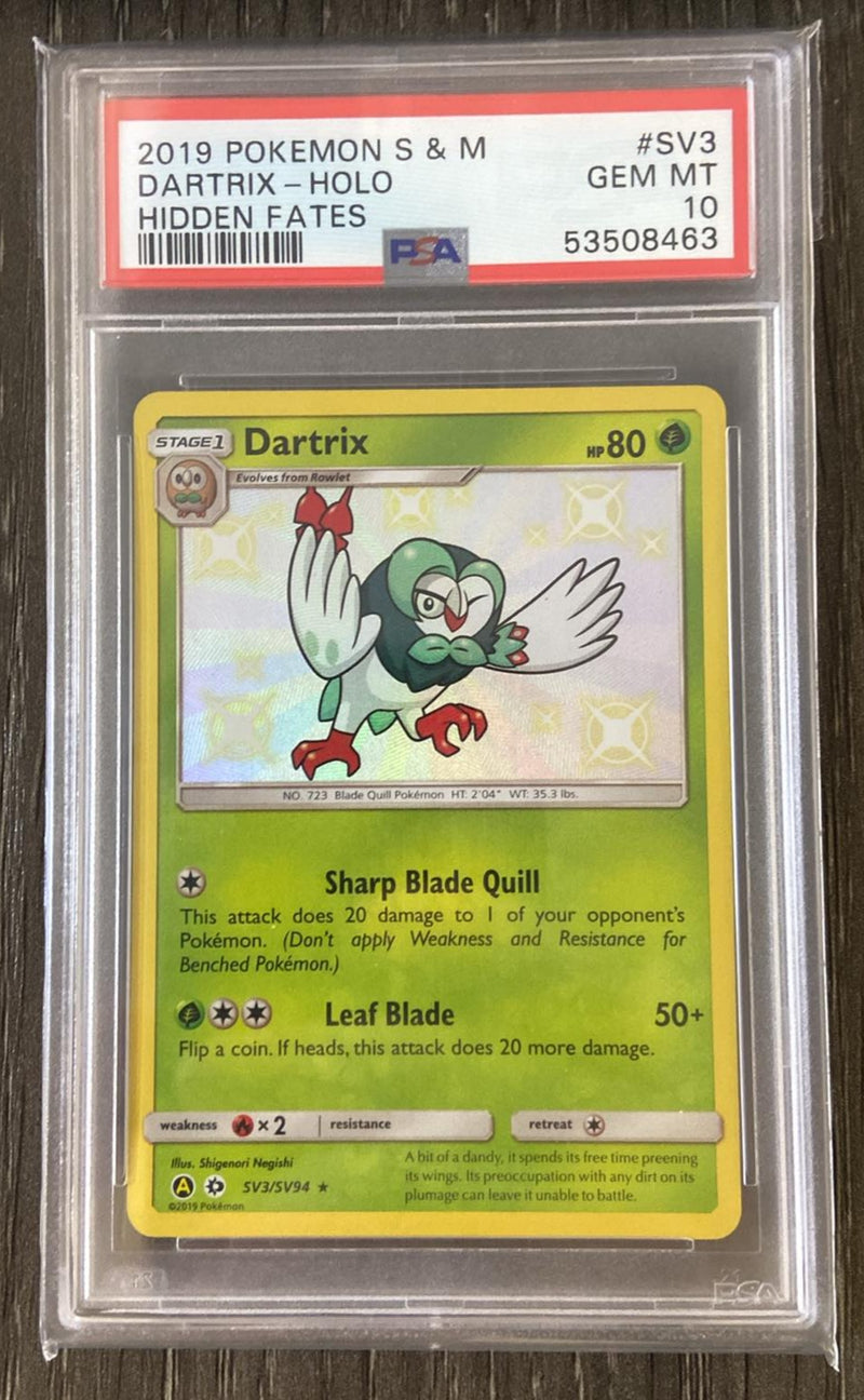 Dartrix SV3/SV94 Hidden Fates PSA 10 53508463
