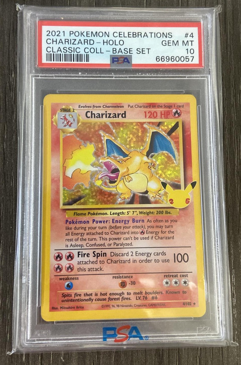 Charizard 4/102 Celebrations Classic Collection PSA 10 66960057