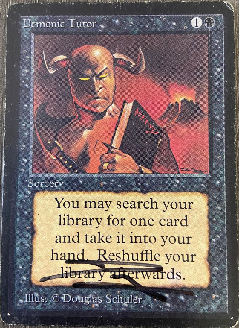 Demonic Tutor Signed [Beta Edition]