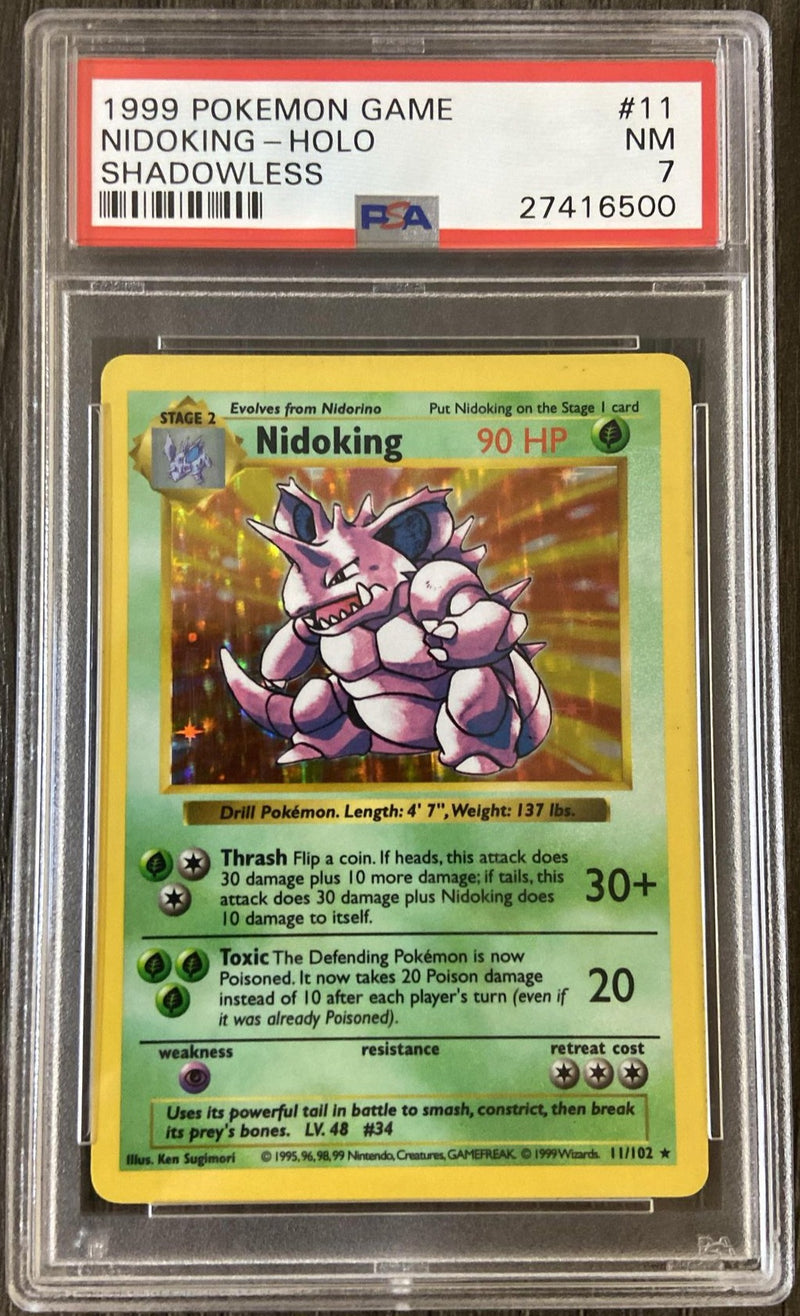 Nidoking 11/102 Shadowless Base Set PSA 7 27416500