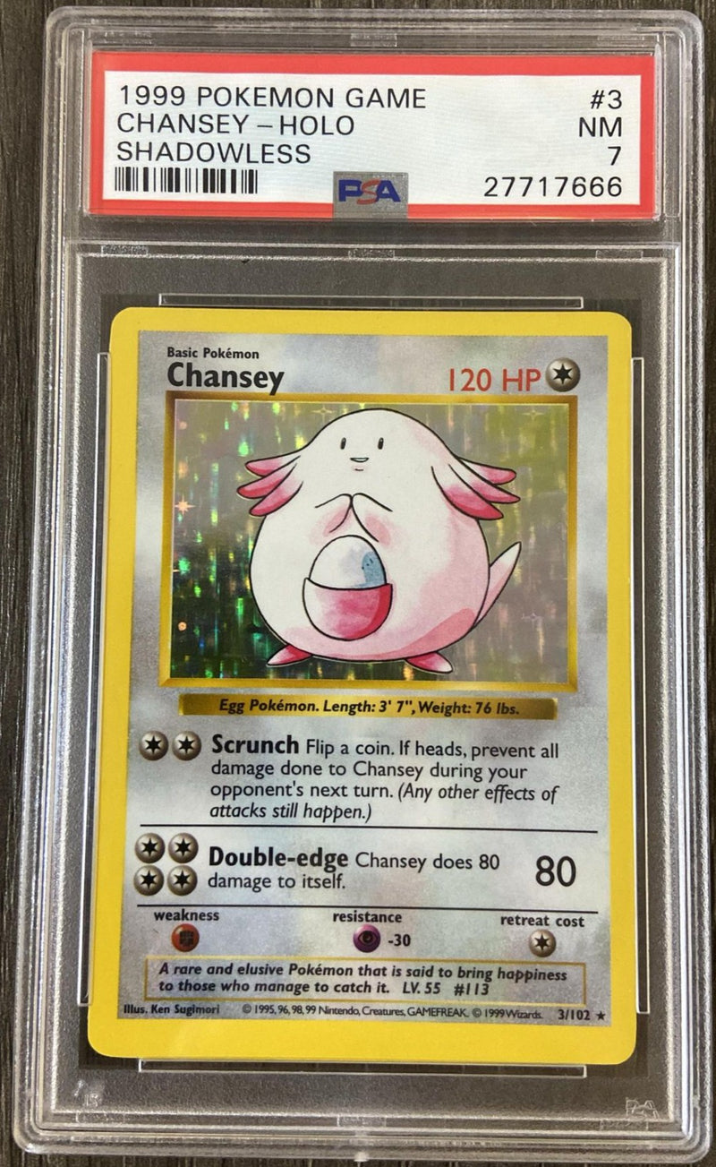 Chansey 3/102 Shadowless Base Set PSA 7 27717666
