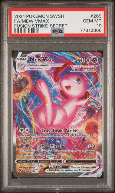 Mew VMAX 269/264 Fusion Strike PSA 10 77812866