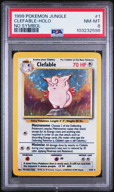 Clefable - Holo 1/64 Jungle No Symbol PSA 8 103232598