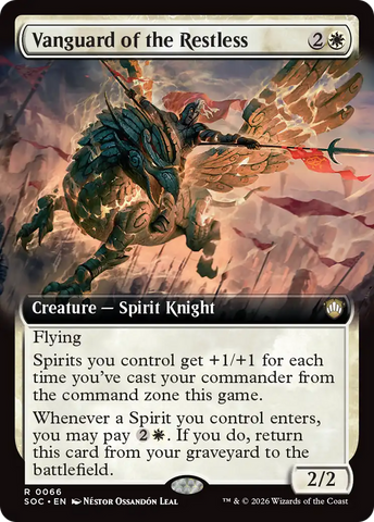 Vanguard of the Restless (Extended Art) [Secrets of Strixhaven Commander]