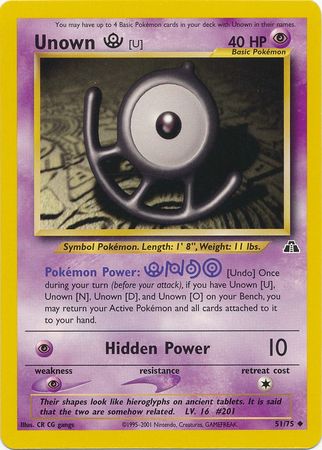 Unown [U] (51/75) [Neo Discovery Unlimited]