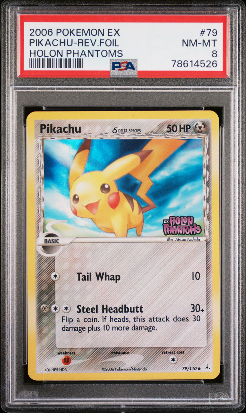 Pikachu 79/110 Holon Phantoms Reverse Holo PSA 8 78614526