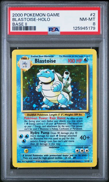 Blastoise - Holo 2/130 Base Set PSA 8 125945179