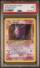 Gengar 5/62 1st Edition Fossil PSA 9 100545187