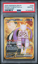 Rocket's Mewtwo ex 240/182 Destined Rivals Hyper Rare Secret PSA 10 147949089