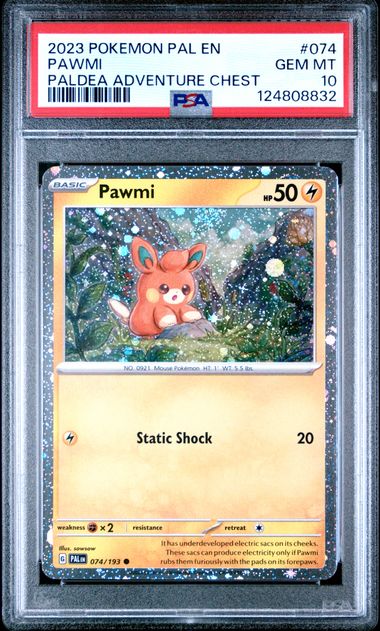 Pawmi 074/193 Paldea Adventure Chest PSA 10 124808832