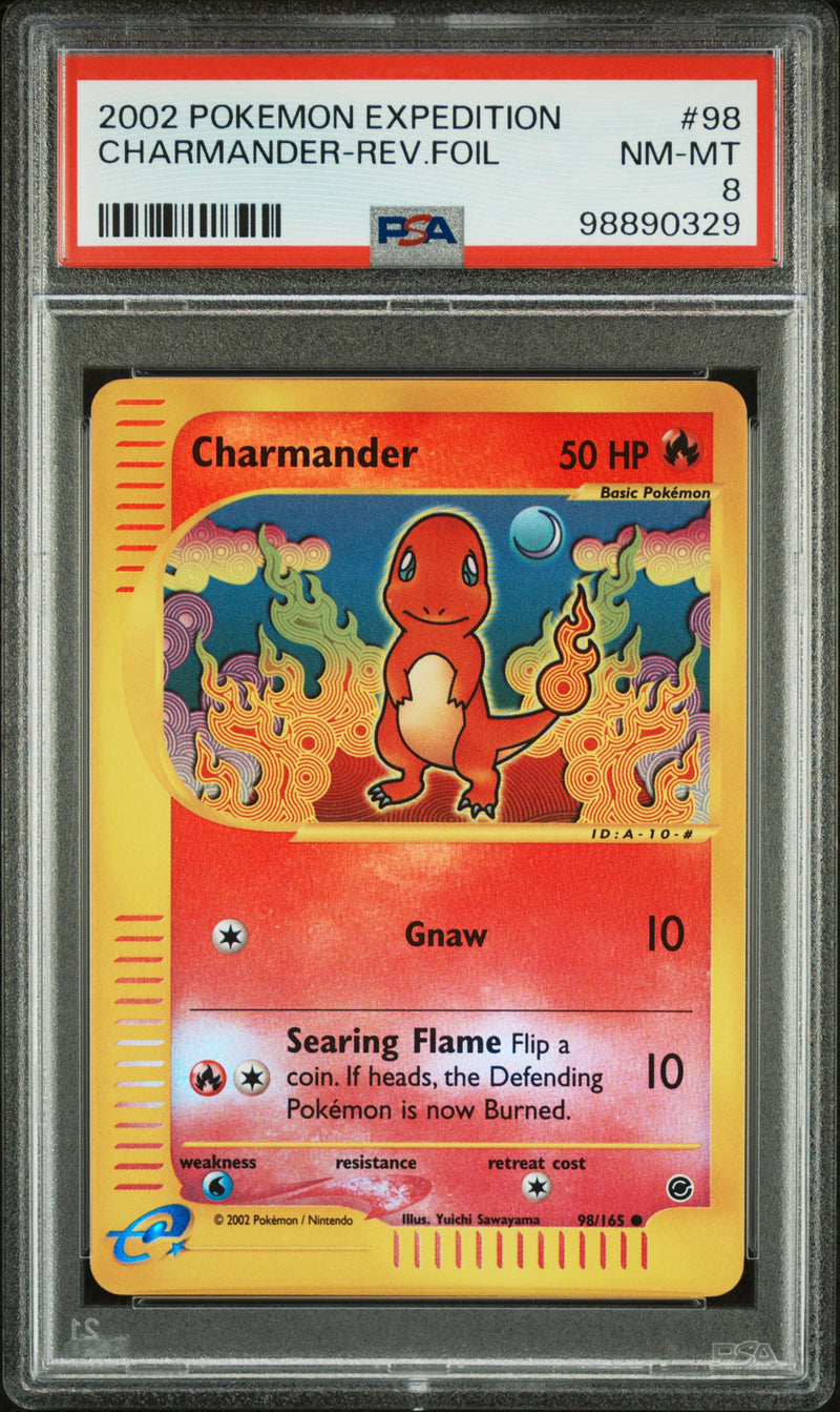 Charmander 98/165 Expedition Reverse Holo PSA 8 98890329