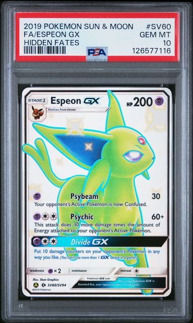 Espeon GX SV60/SV94 Hidden Fates PSA 10 126577116