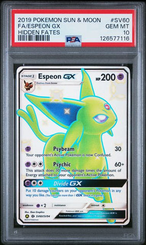 Espeon GX SV60/SV94 Hidden Fates PSA 10 126577116