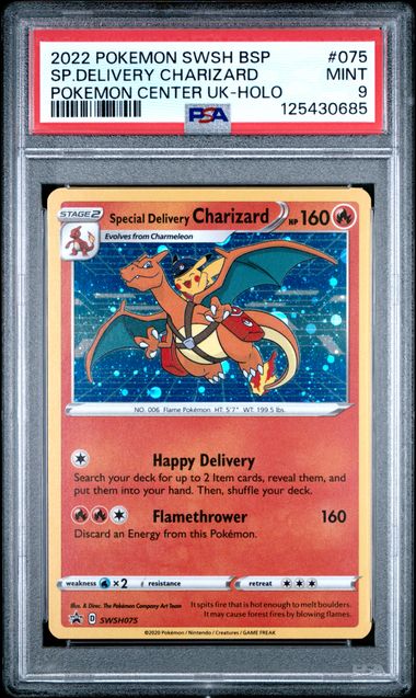 Special Delivery Charizard SWSH075 Pokemon Center UK Promo PSA 9 125430685