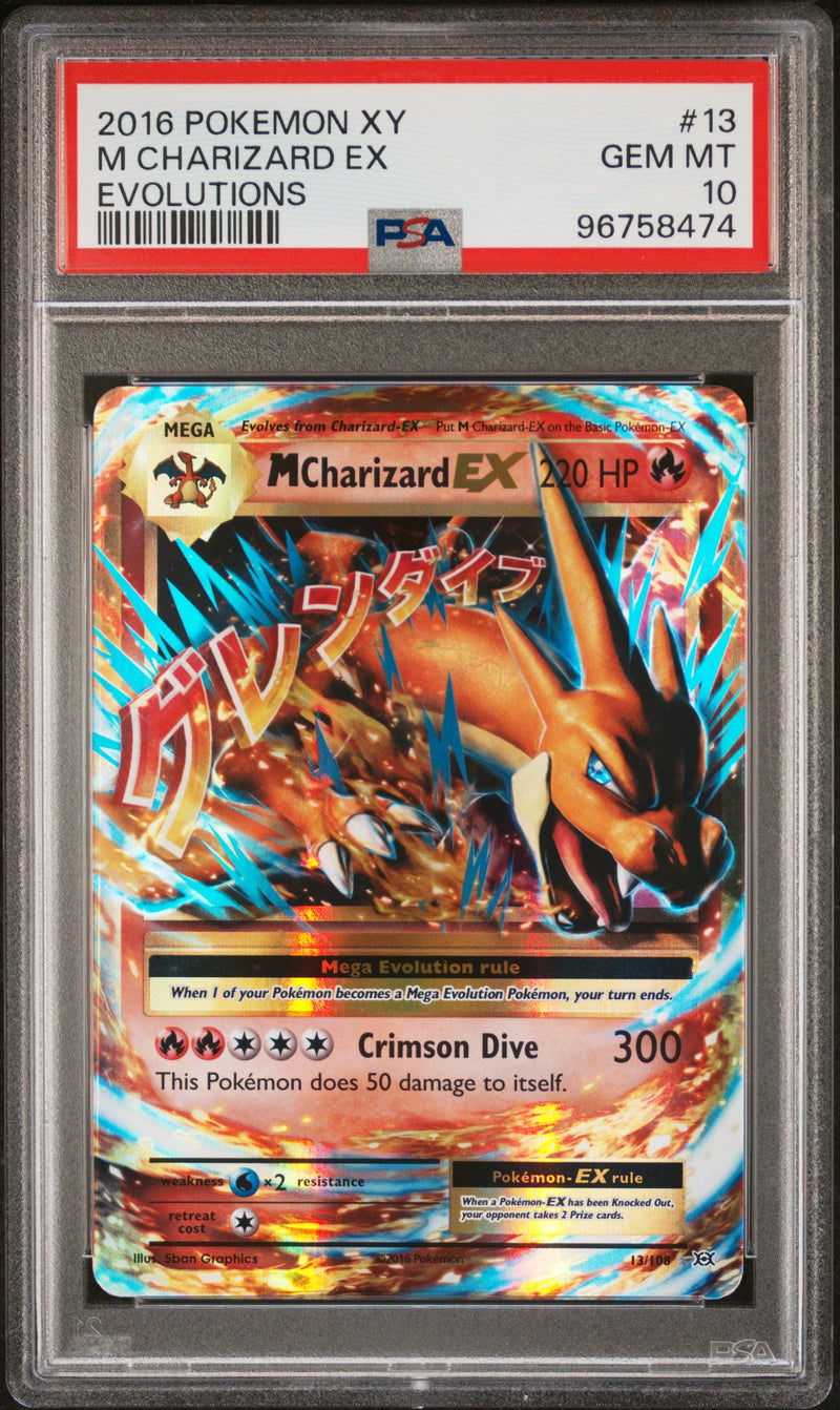 M Charizard EX 13/108 Evolutions PSA 10 96758474