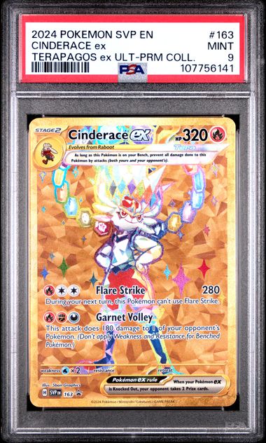 Cinderace ex (163) Black Star Promo PSA 9 107756141