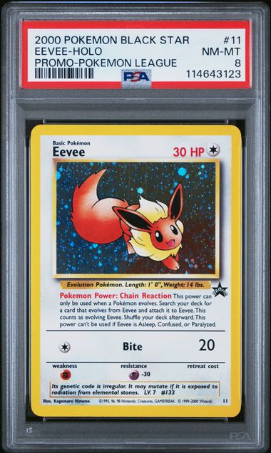 Eevee (11) Pokemon League Promo PSA 8 114643123