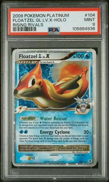 Floatzel GL LV.X 104/111 Platinum Rising Rivals PSA 9 105884936