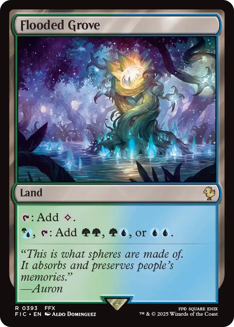 Flooded Grove (Surge Foil) [FINAL FANTASY Commander]
