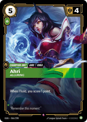 Ahri - Alluring 066/298 RFTB1