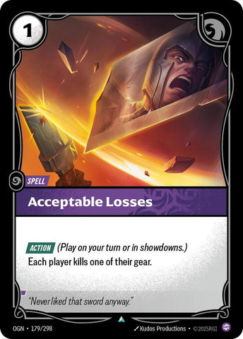 Acceptable Losses 179/298 RFTB1
