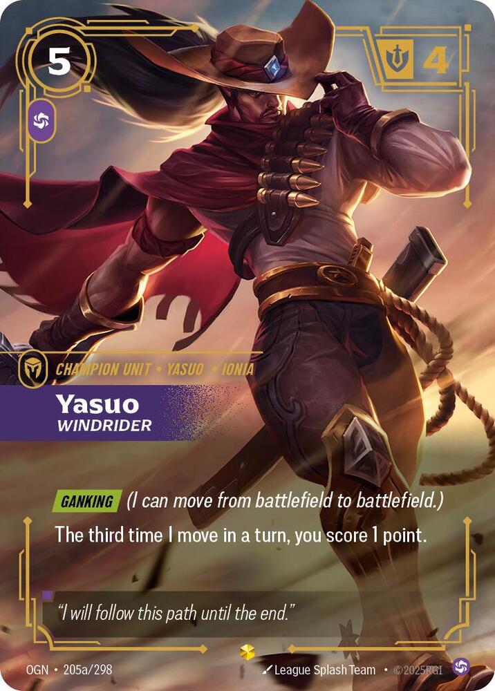 Yasuo - Windrider (Alternate Art) 205a/298 RFTB1