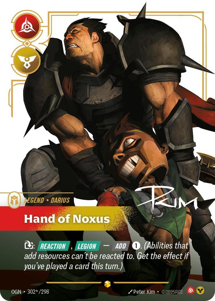 Darius - Hand of Noxus (Alternate Art) 302*/298 RFTB1