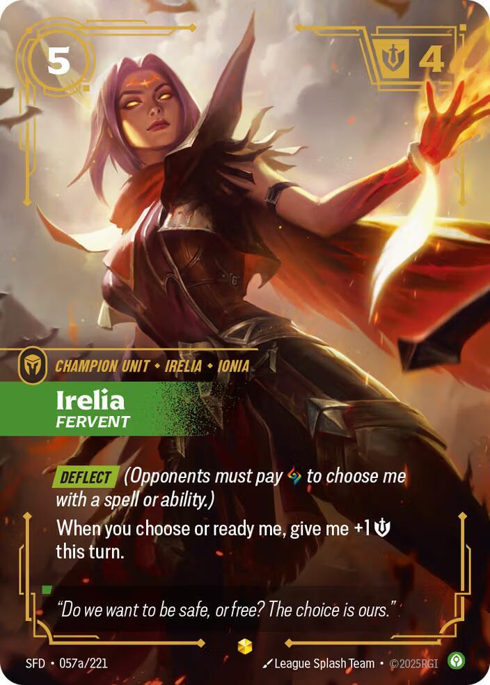 Irelia - Fervent (Alternate Art) 057a/221 RFTB2