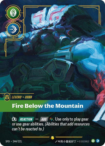 Ornn - Fire Below the Mountain (Overnumbered) 244/221 RFTB2