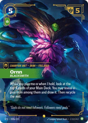 Ornn - Blacksmith (Alternate Art) 058a/221 RFTB2