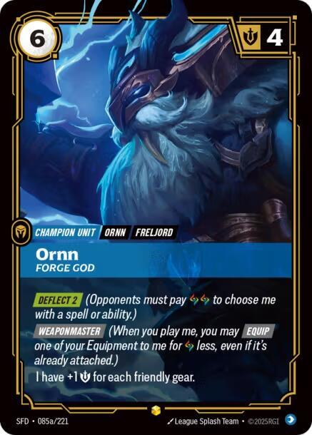 Ornn - Forge God (Alternate Art) 085a/221 RFTB2