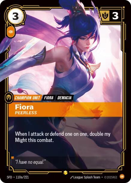 Fiora - Peerless (Alternate Art) 110a/221 RFTB2